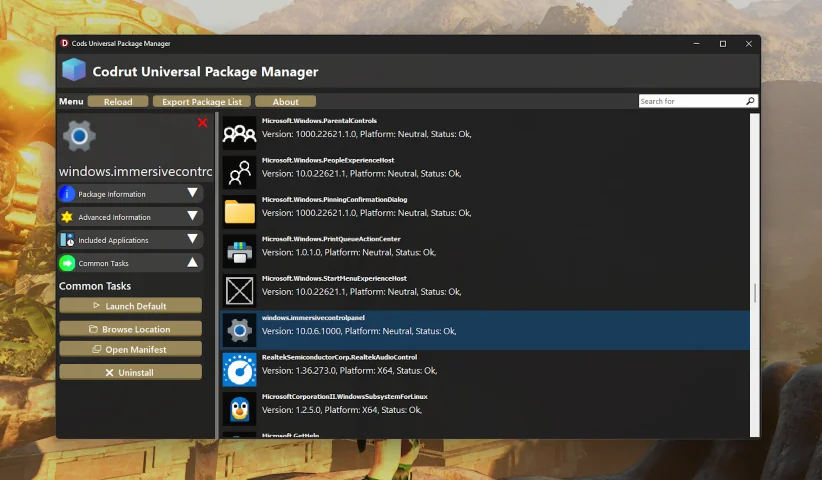 UWP Package Explorer